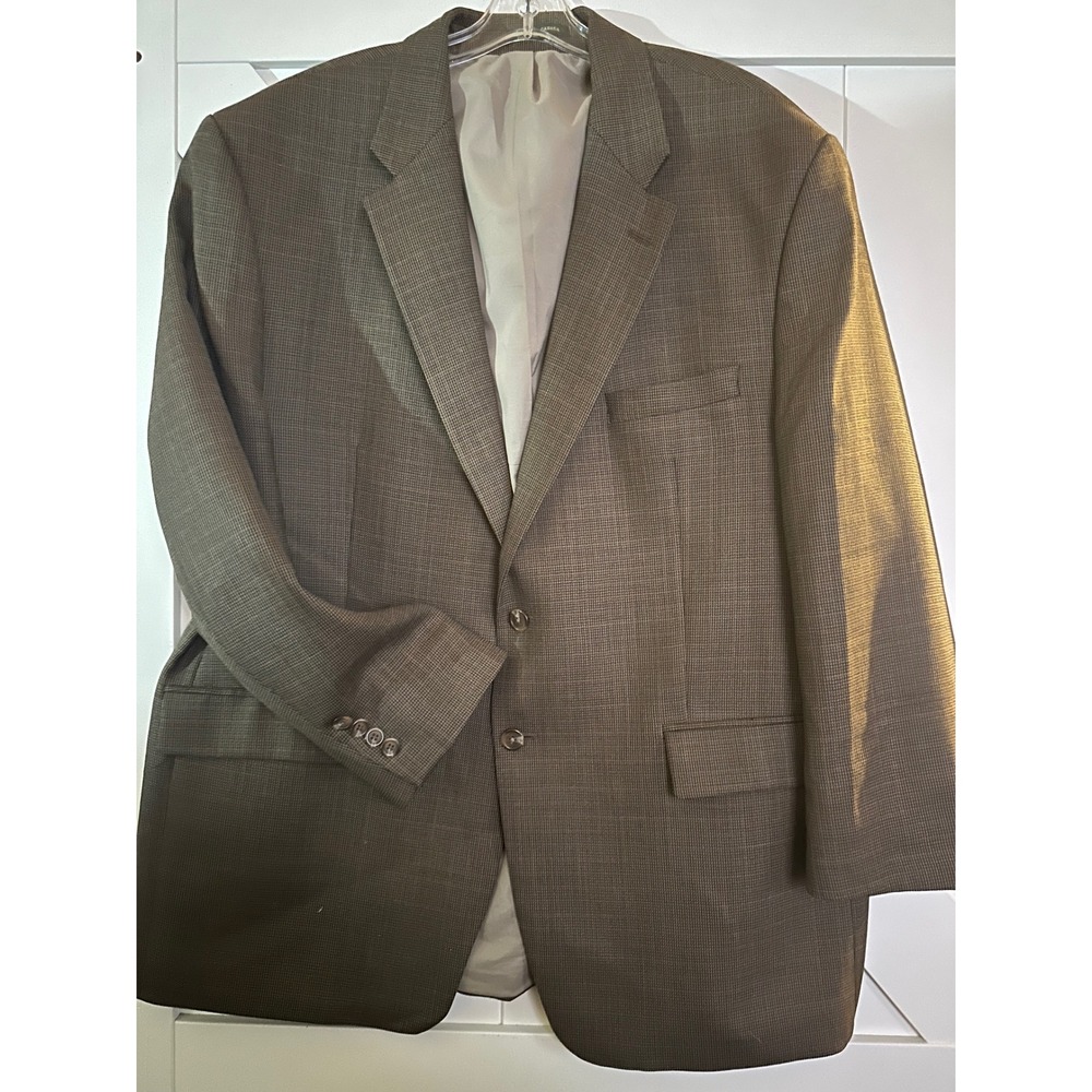 Lauren Ralph Lauren Men's‎ Wool Blazer Jacket Brown Plaid Size 40R